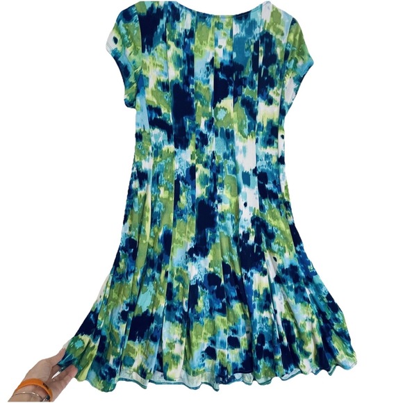 Rabbit Rabbit Rabbit Designs Dress Womens 10 Multicolor Tie Dye Ruffle Swing - Picture 11 of 13